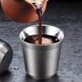 thumbnail image 4 of Taza de café apilable/taza de té/vasos de cerveza refrescantes, taza de acero inoxidable ideal para viajes, al aire libre, camping y todos los días, 4 of 5