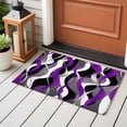 thumbnail image 3 of Rectangle Rug 2x3ft Area Rug,Modern Purple Grey Black Stripes Area Rugs for Living Room Bedroom,Gradient Abstract Art Floor Mat Non-Slip Non-Shedding Carpet Indoor Accent Rugs, 3 of 9