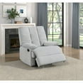 thumbnail image 4 of Lexicon Colin Upholstered Velvet Fabric Manual Recliner in Light Gray, 4 of 4