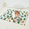 thumbnail image 2 of White Green Dinosaurs Speech Bubbles Pattern Blanket,Comfortable Soft Flannel Throw Blanket,All Season,Warm Lightweight Blankets for Sofa Bed Couch Living Room Chair,30"x40", 2 of 4