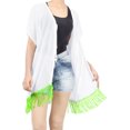 thumbnail image 5 of HAPPY BAY Women's Chiffon Summer Beach Open Front Maternity Beachwear Duster Kimono Cardigan for Women XL-XXL Forest_AB791, 5 of 5