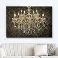 thumbnail image 2 of wall26 Canvas Print Wall Art Fancy Black Pattern Victorian Chandelier Decorative Lights Digital Art Realism Stylish Zen Chic Contemporary Boho Relax/Calm for Living Room, Bedroom, Office - 16"x2, 2 of 5