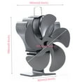 thumbnail image 4 of 5B1adesFireplace Fan Upgrade Heat Powered Fan Quiet with Stove Thermometer, 4 of 8