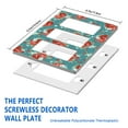thumbnail image 2 of 3-Gang Screwless Pioneer Floral Decorative Wall Plates,Size 3-Gang 6.5"W x 4.7"H,Unbreakable Thermoplastic Faceplate Cover for Kitchen Living Room Bedroom Decorator Receptacle Outlet Switch, 2 of 7