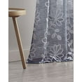 thumbnail image 3 of Dainty Home Rita Floral Embroidered Light Filtering Curtain 38 x 84 Inch 2 Panels, Blue, 3 of 5