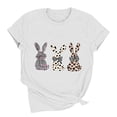 thumbnail image 6 of Sokhug Womens Happy Easter Eggs Print T-Shirt Short Sleeve Crew Neck Colorful Floral Easter Graphic Casual Tee, 6 of 6