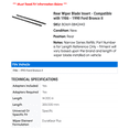 thumbnail image 2 of Rear Wiper Blade Insert - Compatible with 1986 - 1990 Ford Bronco II 1987 1988 1989, 2 of 2