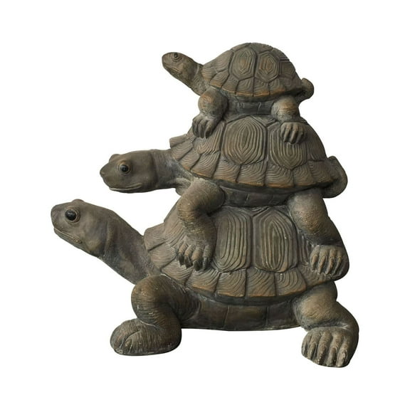 Hi-Line Gifts 24" Stacked Turtle Family Outdoor Garden Statue