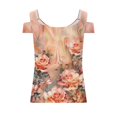 thumbnail image 5 of Womens Blouses for Work Professional Short Sleeve Women Workout Tops With Built In Bra Women Short Sleeve Tops Plus Size Summer Button Boho Top, 5 of 5