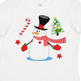 thumbnail image 4 of Inktastic Top Hat Snowman with Christmas Tree and Candy Cane Boys or Girls Toddler T-Shirt, 4 of 5