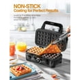 thumbnail image 3 of 3-in-1 Sandwich Maker with Removable Plates, FOHERE Waffle Maker and Panini Press Grill, 1200W, Black, 3 of 9