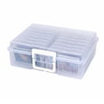 thumbnail image 1 of Naiovety Cajas para fotos transparentes para manualidades con cajas, solución para organizar fotografías, tapa abatible, plástico resistente Almacenamiento y organización del hogar, 1 of 6