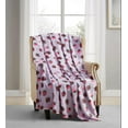 thumbnail image 4 of Serafina Home Love Valentine Throw Blanket: Love is Chocolate Covered Strawberries Pink Purple White Red with Modern Designed, Microfiber Fleece Velour, 4 of 4
