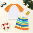 thumbnail image 5 of Younger Tree Toddler Baby Boy Swimsuit Set Cartoon Short Sleeve Top Shorts Two Pieces Bathing Suit Swimwear Outfit for 18-24 Months, 5 of 8