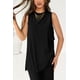 thumbnail image 3 of Set de salón PRETTYGARDEN para mujer, 2 piezas, casual, verano 2025, negro, 3 of 7