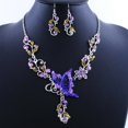 thumbnail image 1 of Necklace Earrings Set Butterfly Fashion Wedding Necklace Rhinestone Earrings, 1 of 10