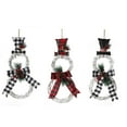 thumbnail image 3 of BrowQuartz Xmas Wreath Decor with LED Light Handmade Rattan Bow Snowman Garland Hanging Pendant Home Front Door Fireplace Wall Tree Red and black grid, 3 of 6