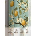 thumbnail image 3 of Flower Lemon Sheer Curtains for Living Room Bedroom Spring Summer Watercolor Leaves Plant Sheer Curtains 96 Inch Long 2 Panels Set Light Filtering Curtain Window Treatments Drapes for Dining Room, 3 of 6