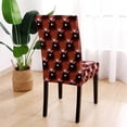 thumbnail image 5 of 6 Pcs/Set Soft Stretchable Dining Chair Covers with Printed Floral Patterns,Spandex Banquet Chair Seat Protector Slipcovers for Holiday Home Party, Hotel, Wedding Ceremony (Style 29), 5 of 6