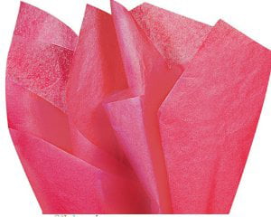 100 Sheets Dark Pink Gift Wrap Pom Pom Tissue Paper 15x20 