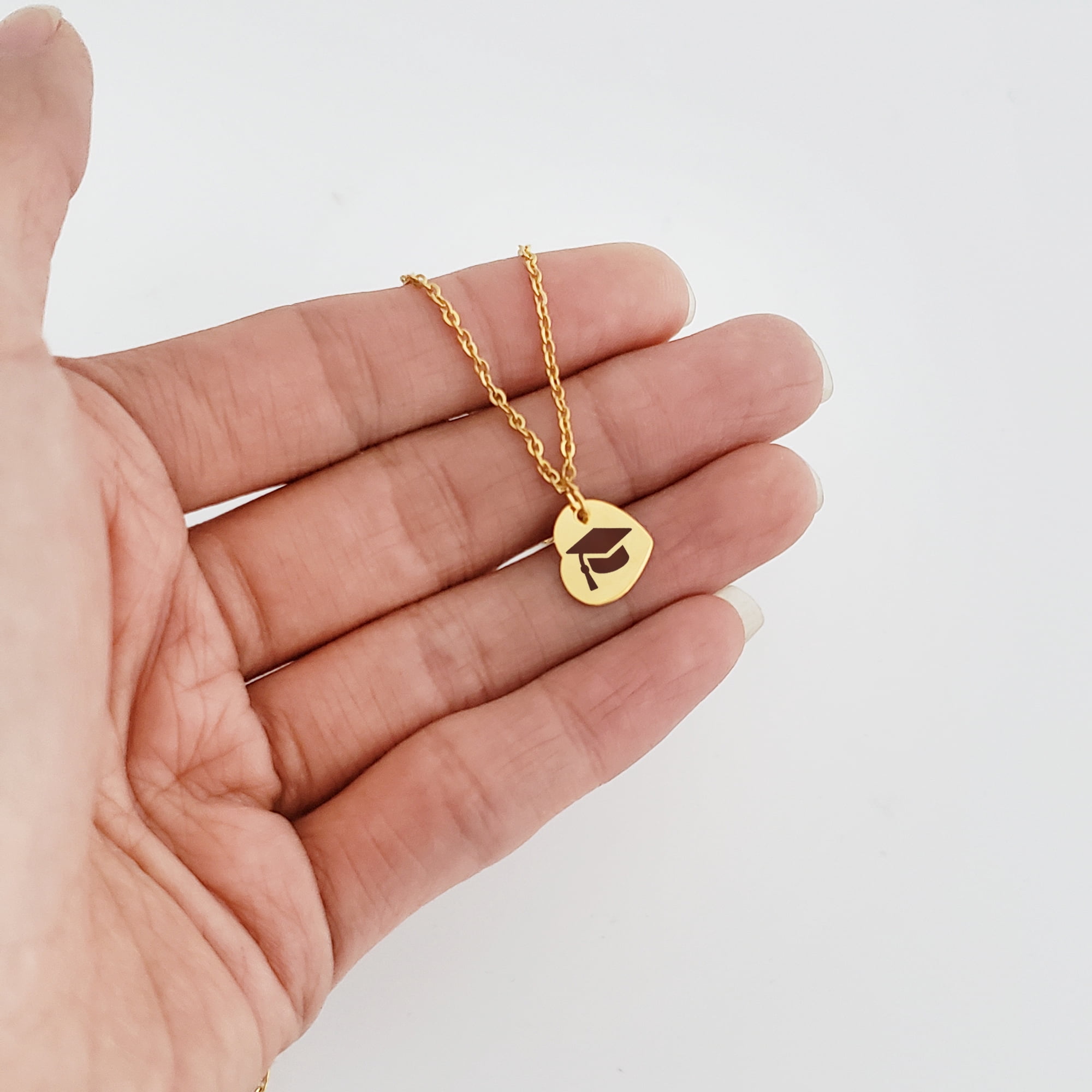 Anavia High School Graduation Gift Ideas, 2020 Graduation Gifts, High School Graduation Card Gift for Her, Gift for Best Friend, College Graduation Gifts 2020 [Gold Heart, 18" Chain]
