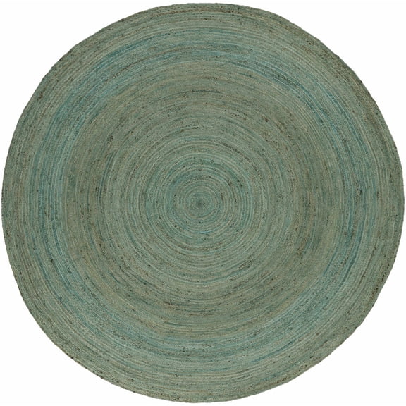 BoutiqueRugs Barksdale Natural Fibers Area Rug - Green, Charcoal - 5' Round