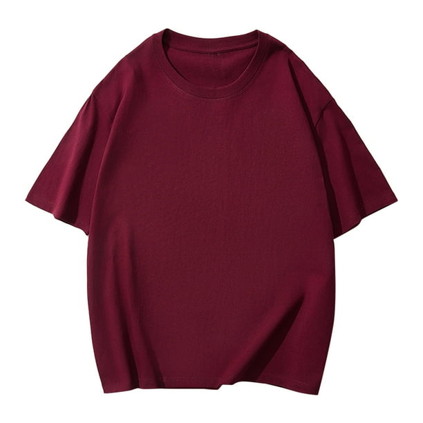 Camiseta oversize de manga corta para hombre: color liso, hombros