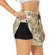 thumbnail image 1 of Balery Hippie Bee Honeycomb Pantalones cortos deportivos para mujer con forro y dos bolsillos, elásticos, para entrenamiento, gimnasio, yoga-Medium, 1 of 7