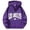 Purple, variant on Men's City Letter Print Half Zip Hoodie Sweatshirt Long Sleeve Crewneck Slim Fit Pullover for Outdoor Sports