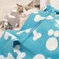 thumbnail image 3 of Pet Sleep Mat Pad Bed Cover Puppy Blanket Cushion Dog Cat Fleece Blankets With Leopard Print And Bone Paw Print Kitten Soft Warm Blanket For Animals, 3 of 6