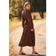 thumbnail image 2 of Vestido PRETTYGARDEN de lunares suizos, manga larga, escote en V, midi, talla pequeña, 2 of 8