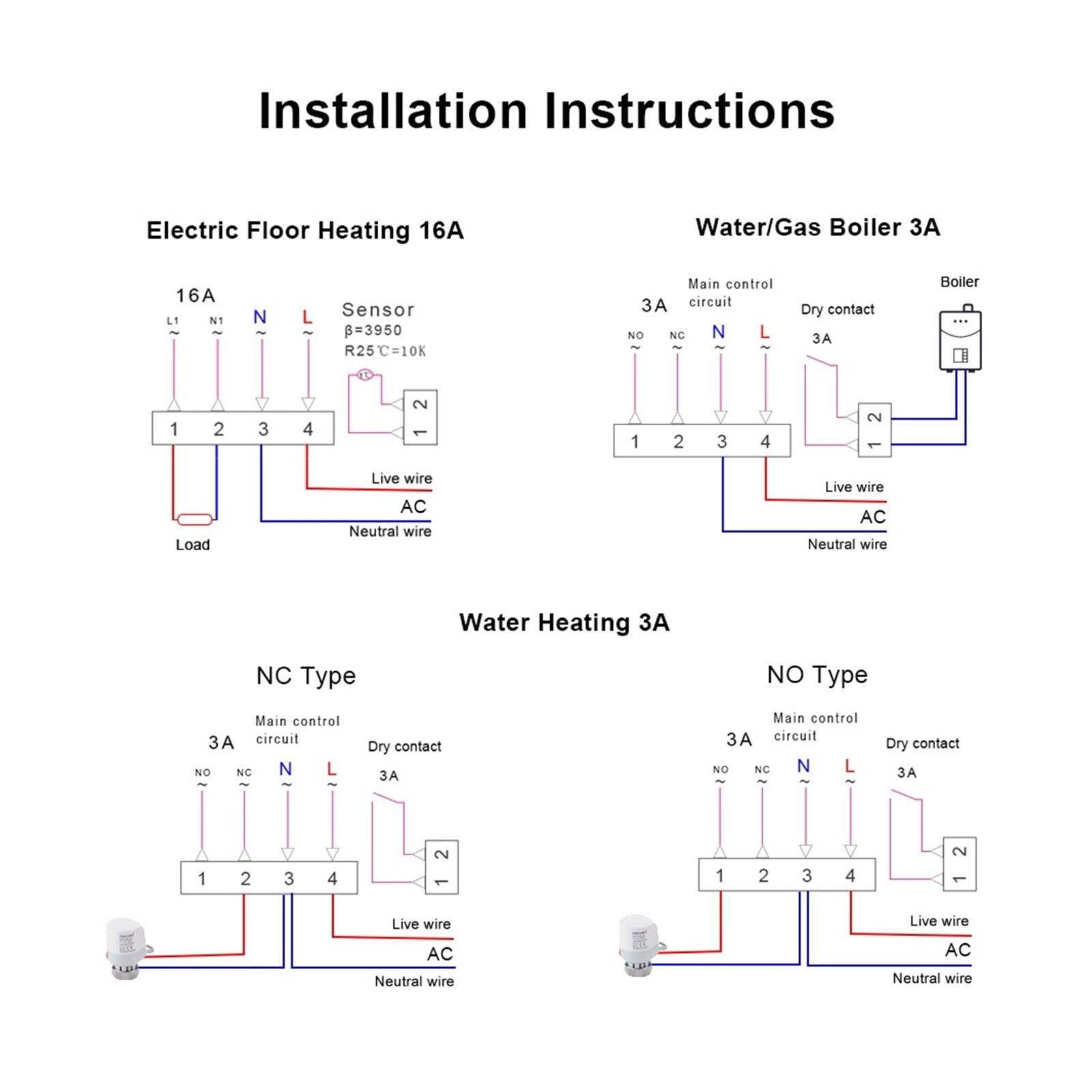 Tuya Smart Thermostat, Electric Floor Heating Water/Gas Boiler Temperature Remote Controller