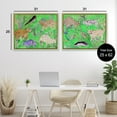 thumbnail image 3 of Stupell Industries Quirky Meadow Menagerie Animals 2 Piece Gold Framed Floater Canvas Set design by Melissa Wang, 25 x 31, 3 of 9