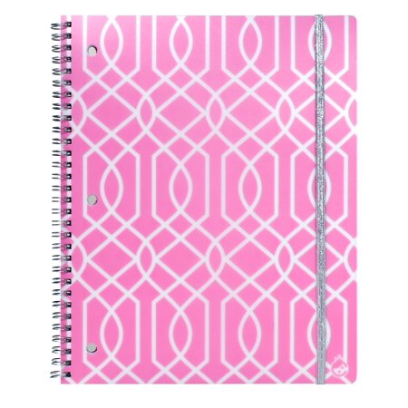 Studio C 1 Subject Notebooks, Pattern Play Collection, Assorted Colors