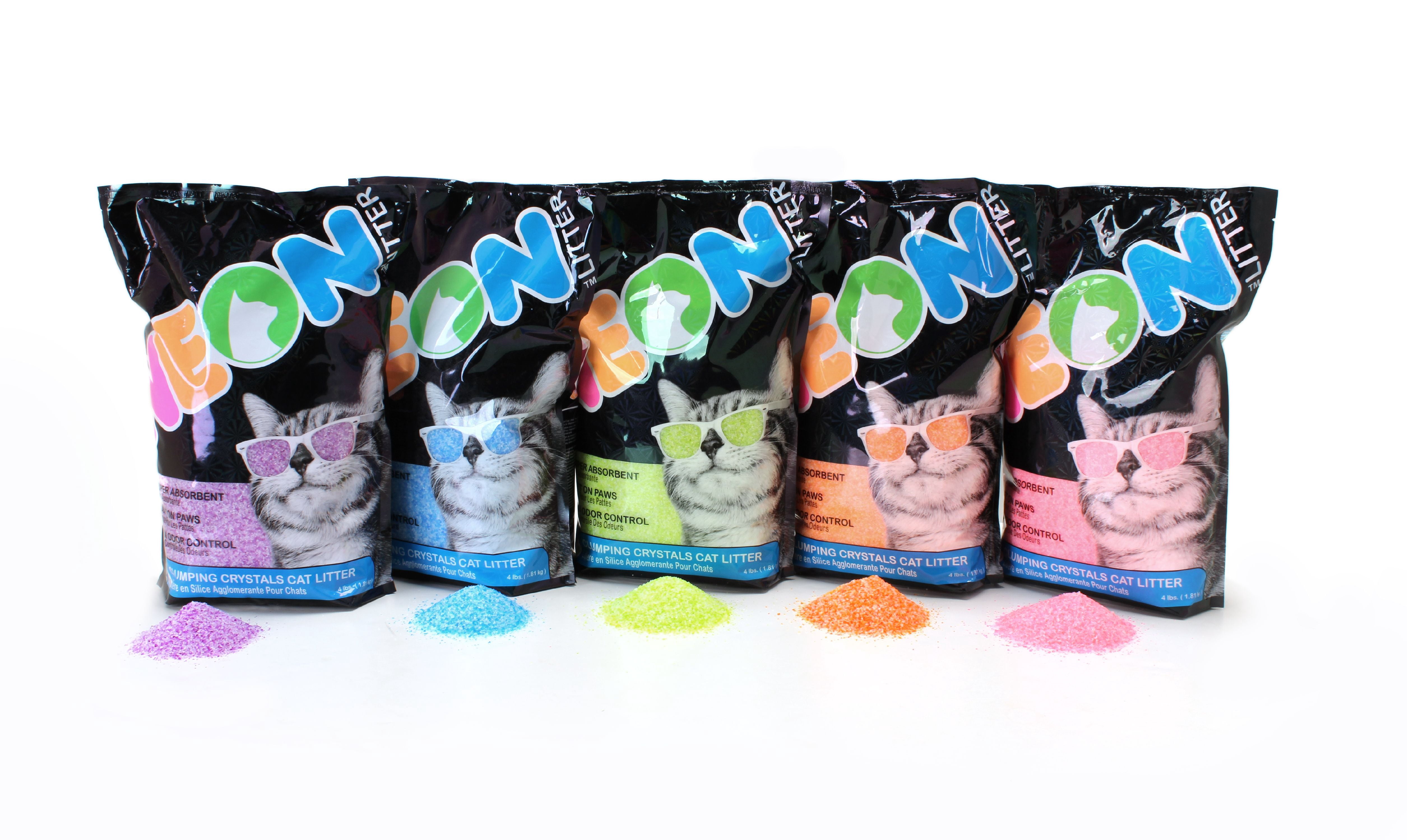Neon Litter Pink Clumping Crystals Cat Litter, 4-lb Bag
