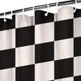 thumbnail image 3 of Black and White Checkered Pattern Shower Curtain 84"x72" ,Bathroom Decorative Shower Curtains Set with 12 Hooks,Modern Waterproof Washable Shower Curtain, 3 of 6