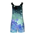 thumbnail image 6 of Nrmvnmi Summer Short Rompers for Women 2024 Casual Loose Sleeveless Floral Tie Knot Strap Jumpsuits Wide Leg Overalls with Pockets Blue MMothers Day Gifts, 6 of 6