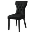 thumbnail image 5 of Side Dining Chair, Set of 2, Black, Velvet, Modern Contemporary, Kitchen Room Cafe Bistro Restaurant Hospitality, 5 of 9