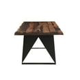 thumbnail image 4 of Taran Designs Harper 80" Live Edge Solid Wood Dining Table in Dark Brown/Black, 4 of 5