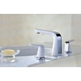 thumbnail image 3 of Anzzi L-AZ018 5.6 x 15.9 x 5 in. Pendant Series Widespread 2-Handle Low-Arc Bathroom Faucet, Polished Chrome, 3 of 5