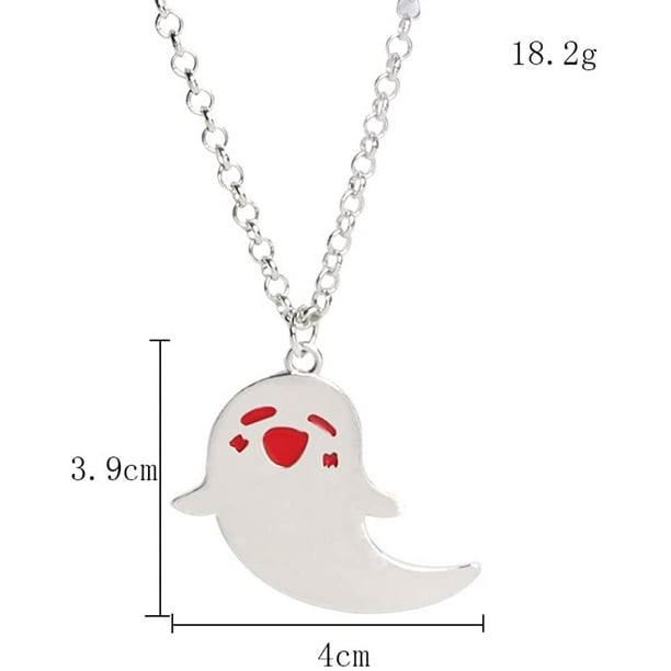 Genshin Impact Game Ghost Necklace Hu Tao Cosplay Pendant