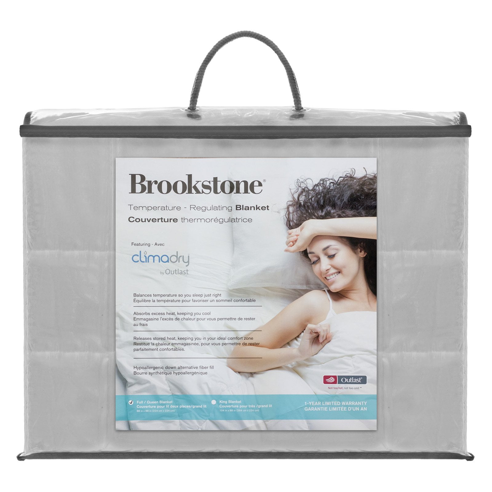 Brookstone Climadry Temperature Regulating Microfiber Blanket by