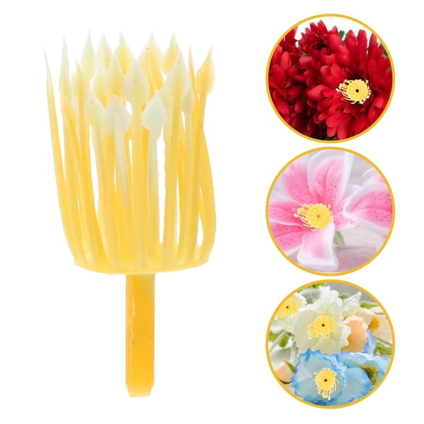 Houderco 30Ud Estambres Decorativos Amarillos Para Elaboración De Flores Artificiales Y Manualidades