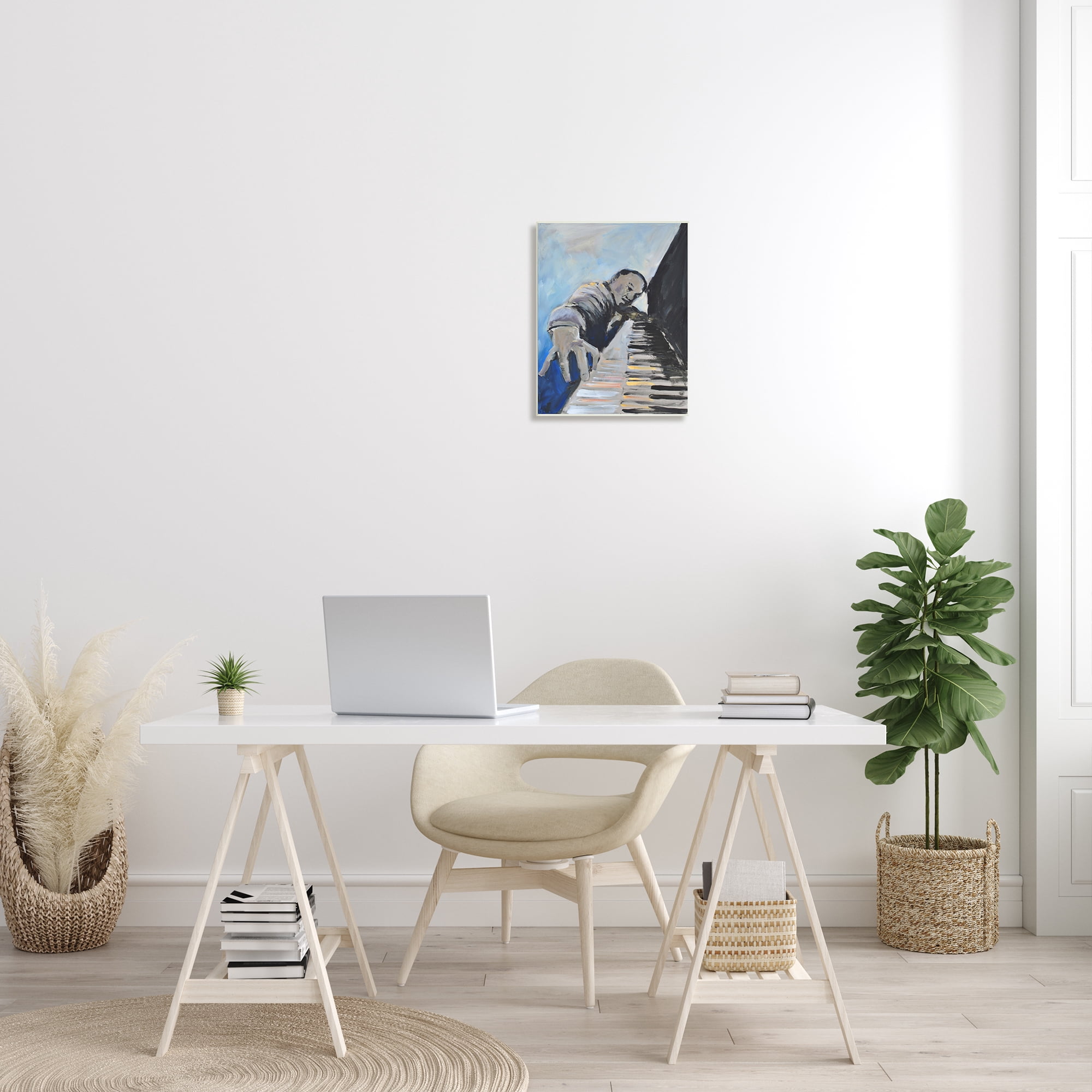 Stupell Industries Piano Player Blues Musician Expressive Painting, 13 x 19, Design by Allayn Stevens