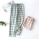 thumbnail image 4 of Pantalones de pijama sueltos de algodón a cuadros para mujer y hombre, pantalones de dormir, ropa de salón, primavera y verano, novedad, 4 of 4