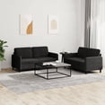 thumbnail image 1 of vidaXL 2 Piece Sofa Set Black Velvet, 1 of 4