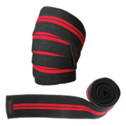 Harbinger Weightlifting Knee Wraps, 78 Black/Red, 1 Pair