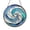 Acrylic 3.5 Inch, variant on Stained Glass Spiral Sun Catcher Round Window Hanging Blue White Textured Design Decorative Glass Art for Home