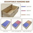 thumbnail image 4 of Vinsetto 2-Drawer Filing Cabinet with Lock, Rattan File Cabinet with Adjustable Hanging Bar, Natural, 4 of 7