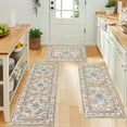 thumbnail image 3 of Farmhouse Kitchen Rugs Sets of 3, Kitchen Runner Rugs Non Slip Washable, Boho Kitchen Mats for Floor, Indoor Door Mat Entrance, Laundry Room Rug, Thick Kitchen Floor Mat Carpet, 3 of 6